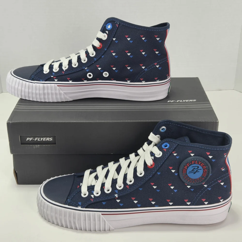 P.F. Flyers Rolland Berry Navy High-Top Canvas Sneakers Size Men's 8 Women's 9.5